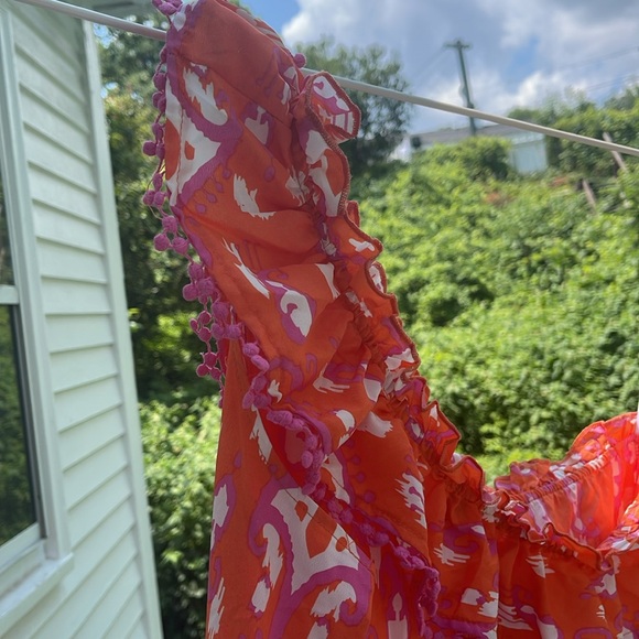 Orange & Pink combo Mudpie mini dress. - Picture 4 of 4